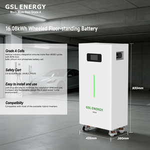 Batería de Iones de Litio GSL ENERGY 51.2V 314Ah 16kWh, con Protección IP65, CAN, Híbrida, Control por Pantalla Táctil, con Ruedas - Product Image 3