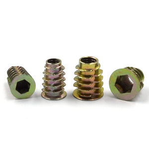 Zinc Alloy Thread Inserts M6 M8 M10 Metric Fully Threaded <b>Socket</b> Hexagon Internal External <b>Screw</b> Connectors - Product Image 2