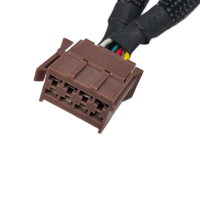 Faisceau de câblage automobile en Y, 1 vers 2, 8 voies, connecteur de minuterie, câble répartiteur fil à fil pour réparation et modification automobile