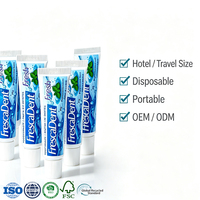 Dentifrice à la menthe jetable et portable pour les voyages, idéal pour les hôtels, les chambres d'hôtes et les petits-déjeuners