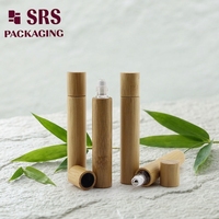 Flacon à bille en bambou écologique et durable pour produits cosmétiques liquides en marque blanche