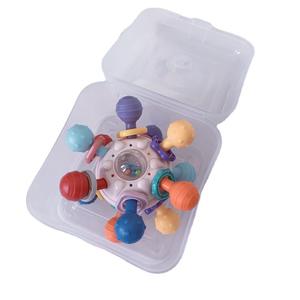 Mainan kerincingan bayi bola jari Manhattan bola atom Putar lembut bola lem Gerinda gigi pegangan tangan bola mainan pendidikan dini - Product Image 4