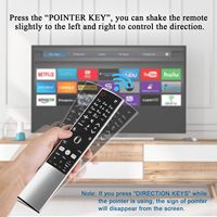 2,4G Smart TV Magic Reemplazo de mando a distancia de reemplazo de la llave compatible con la llave NRTFLIX del mando a distancia LG para el control en caja de forma fácil