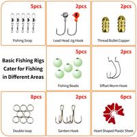Kit complet de leurres de pêche pour débutants, appâts artificiels pour eau douce et eau salée avec cuillères à truite dans une boîte de rangement