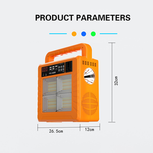 แบตเตอรี่16Ah 204.8Wh แบบพกพา300W 64000mAh แบรนด์ดั้งเดิมพร้อมระบบเครื่องเสียง15W สำหรับตั้งแคมป์ - Product Image 2