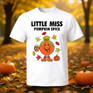 Camiseta Little Miss Pumpkin Spice para Niños, Diseño Lindo de Otoño y Acción de Gracias - Product Image 3
