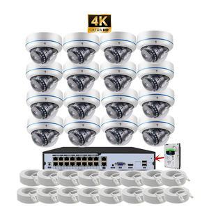 <span class=keywords><strong>Kit</strong></span> <span class=keywords><strong>de</strong></span> Cámara <span class=keywords><strong>de</strong></span> Seguridad CCTV IP POE <span class=keywords><strong>de</strong></span> 16 Canales, 4K, 8 Megapíxeles, con Disco Duro <span class=keywords><strong>de</strong></span> 4TB, Cables Cat6 <span class=keywords><strong>de</strong></span> 20M, Sistema NVR, Función Antivandálica y Visión Nocturna - Product Image 1