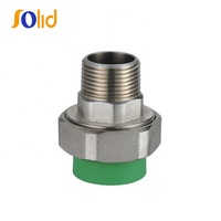 Raccords de tuyauterie PPR pour l'alimentation en eau chaude et froide, adaptateur PPR, joint d'union avec filetage mâle en laiton