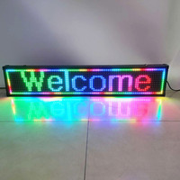 Pantalla LED a Todo Color 16X96, Multicolor, Programable, Tablero de Mensajes Desplazables, Montable en Pared, Señalización Digital Interior