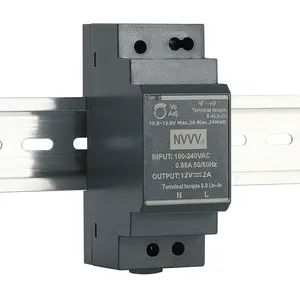 HDR-15W 30W 60W 100W 150W Série Ac para Dc 5V/12V/24V/48V HDR Ultra-fino Din Rail Fonte de Alimentação de comutação smps