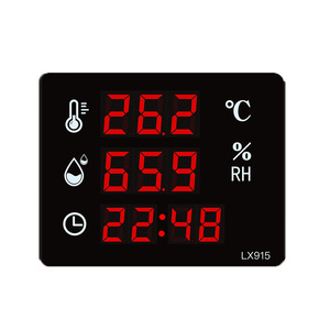 LX915 เครื่องวัดอุณหภูมิและความชื้นแบบอิเล็กทรอนิกส์พร้อมสัญญาณเตือนแบบติดผนังสำหรับโรงงาน โกดัง โรงงานผลิต ห้องเย็น - Product Image 2
