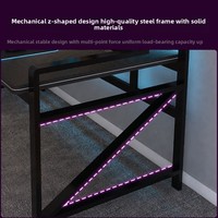 Bureau d'ordinateur en fibre de carbone avec Tech Sense: Table de jeu de bureau, bureau d'étude à domicile, poste de travail