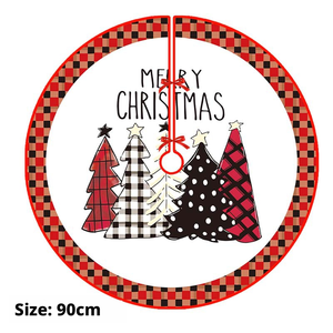 Falda para Árbol de Navidad de Poliéster con Estampado de Dibujos Animados, 90x90cm, Reutilizable, Suministros de Decoración Navideña al por Mayor - Product Image 5