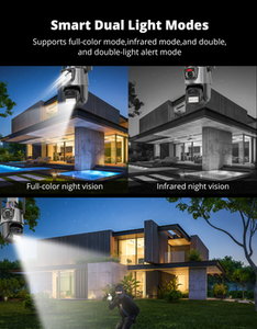 Icsee 8MP ống kính kép Wifi Máy ảnh màn hình nhà ngoài trời HD điện thoại từ xa PTZ máy ảnh tầm nhìn ban đêm súng và bóng máy ảnh cho nhà 4k - Product Image 4