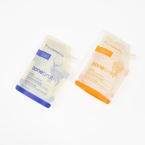 Sachet Doypack à bec verseur haute qualité |   Emballage personnalisé imprimé, étanche, de qualité alimentaire, recyclable, avec fermeture éclair, pour bouillon de os d'animaux - Product Image 5