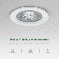 Spot lumineux LED encastrable pour le plafond, imperméable conforme à la norme IP65, éclairage d'intérieur, lumière à intensité réglable, idéal pour une salle de bain, 7/9/12/15w, ac 110/220V