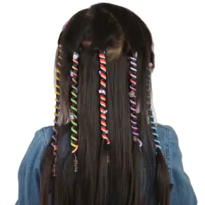 Nueva Llegada: Coleteros para Niños, Accesorios para el Cabello de Cerámica Suave, Cuerda Rizada, Lindos Accesorios para la Cabeza Infantil, Coletero Elástico Tipo Cable de Teléfono - Product Image 1