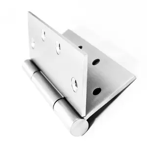 مفصلة باب من الفولاذ المقاوم للصدأ 304# برأس مسطح 4.5 بوصة × 4 بوصة × 3 بوصة لباب خشبي