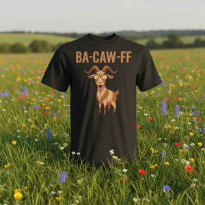 Camiseta con gráfico de animales Ba-Caw-FF Goat Meme para hombres y mujeres, ropa informal unisex - Product Image 3