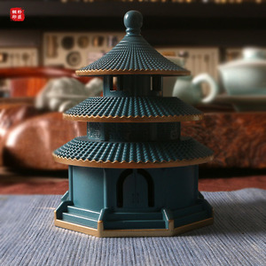 Quemador de incienso grande de cobre puro para el Templo del Cielo, quemador vertical de madera de sándalo, quemador de incienso para ceremonia del té en interiores. - Product Image 1