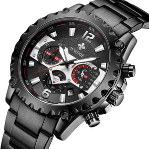 Montre pour <span class=keywords><strong>homme</strong></span>, style business décontracté, quartz, bracelet en acier inoxydable, étanche 30 m - Product Image 3