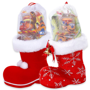 クリスマスブーツキャンディシューズおいしいグミ50g子供のおやつロリポップホリデー雰囲気クリスマスイブギフト包装卸売 - Product Image 1