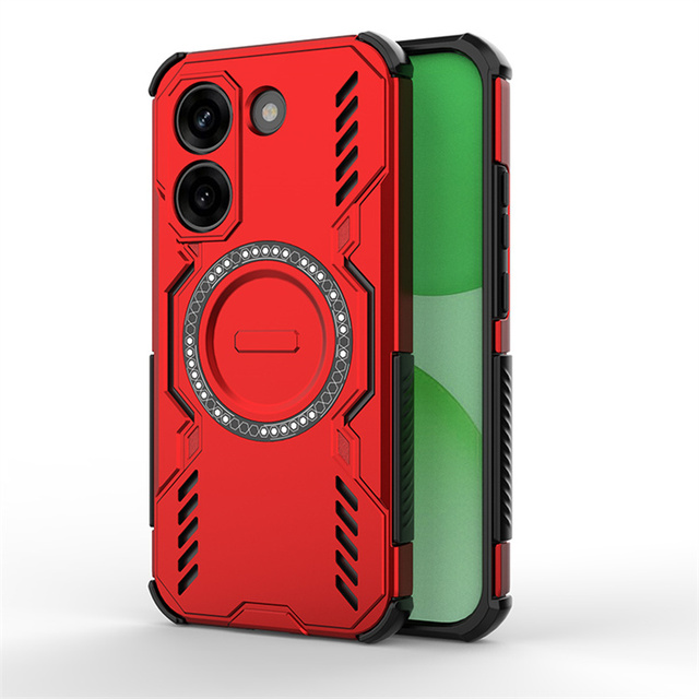 Latest Popular Design TPU+PC Armor Heat Dissipation Phone Case Anti-Drop Magnetic Wireless Charging Case for Redmi Turbo 5/5 Max
