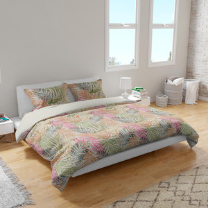 <b>JUNGLE</b> FEVER 100% Cotton Sorbetto Color <b>Duvet</b> <b>Cover</b> Set German Size NE 30 30 76X68 with Pigment Printed Design - Product Image 5