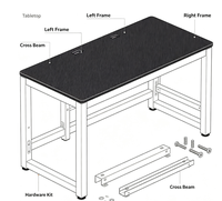 Bureau de jeu robuste pour ordinateur, idéal pour le bureau à domicile et les études, table de travail PC moderne avec structure métallique