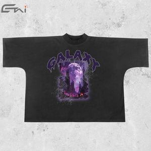 เสื้อยืดผ้าฝ้ายบ็อกซี่ฟิตสำหรับผู้ชายพิมพ์โลโก้ตามสั่งเสื้อยืดกล่องใส่เสื้อผ้าแนวสตรีทเสื้อยืดโอเวอร์ไซส์300แกรมผลิต - Product Image 1