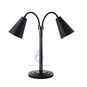 Lampada Riscaldante per Alimenti in Oro Rosa, Scaldavivande Elettrico Portatile con Lampada Riscaldante a 2 Teste Autoportante per Casa e Ristorante - Product Image 4