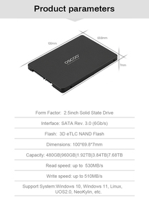 สำหรับ OSCOO ใหม่ ฮาร์ดดิสก์ <span class=keywords><strong>SSD</strong></span> ขนาด 2.5 นิ้ว SATA3 ความจุ 480GB สำหรับ <span class=keywords><strong>NAS</strong></span>, 960GB สำหรับเดสก์ท็อป, 1.92TB สำหรับเซิร์ฟเวอร์, 3.84TB สำหรับศูนย์ข้อมูล ฮาร์ดดิสก์ <span class=keywords><strong>SSD</strong></span> สำหรับองค์กร - Product Image 6