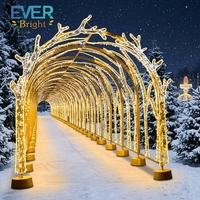 Arche lumineuse LED personnalisable pour extérieur, tunnel décoratif pour Halloween, Noël, festivals et aménagements paysagers