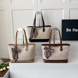 Fashion Women's <b>Tote</b> <b>Bags</b> <b>Large</b>-capacity Cross-border Handbag 2026 New Style Simple Patchwork Shoulder <b>Bag</b> Designer <b>Canvas</b> <b>bags</b> - Product Image 1