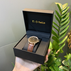 Thông Minh Du Lịch Lưu Trữ Đồng Hồ Di Động Bảo Vệ Không Thấm Nước Tay Đồng Hồ Hiển Thị Tùy Chỉnh Mens Đen Làm Bằng Da - Product Image 1