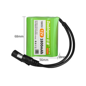Doublepow Paquetes de Baterías Recargables de Iones de Litio <span class=keywords><strong>18650</strong></span> de 1800mAh 11.1V <span class=keywords><strong>3S1P</strong></span> con BMS - Product Image 1