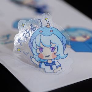 Venta al por mayor de fábrica: Pegatinas de vinilo impermeables personalizadas con logotipos de marca, pegatinas de PVC decorativas de personajes de dibujos animados, impresión de hojas de pegatinas troqueladas. - Product Image 5