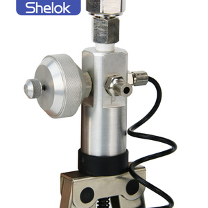 Göstergeler/vanalar/güvenlik cihazları için Shelok 0 ~ 1.6MPa (230Psi) manuel basınç testi pompası hidrolik kalibratör ASTM B40.100 sertifikalı - Product Image 3