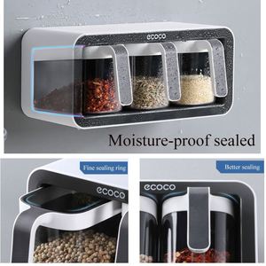 Caja Ecológica Personalizada con Cuchara, Combinación de Múltiples Compartimentos, Salero, Artículos para el Hogar, Condimentos - Product Image 5
