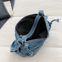 Nouveau Sac à Main Carré de Luxe en Tissu Denim pour Femme, Sac à Bandoulière Designer Tendance, Sac Fourre-Tout Simple et Élégant