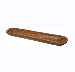 Ciotole Decorative in Legno da 30 Pollici, Vendita all'Ingrosso, <span class=keywords><strong>Ciotola</strong></span> a Forma di <span class=keywords><strong>Pane</strong></span>, Rustica Intagliata, Grandi Ciotole in Legno <span class=keywords><strong>per</strong></span> Centrotavola con Candele - Product Image 1