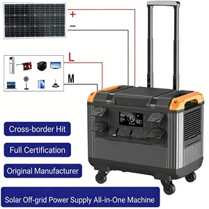 Station d'alimentation portable Demax T20 2400W 2016Wh avec batterie LiFePO4, générateur solaire avec onduleur à onde sinusoïdale pure et contrôleur MPPT - Product Image 1