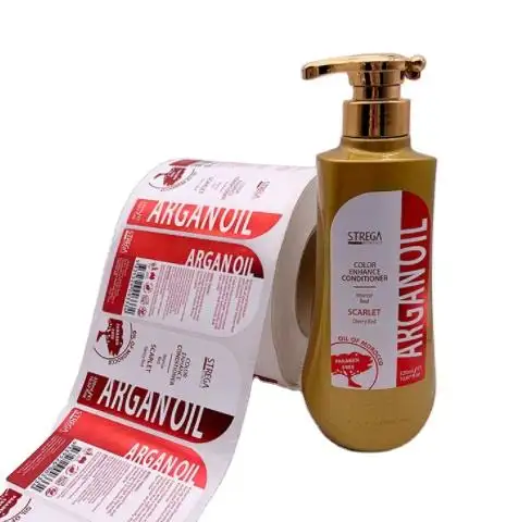 Oem Custom Waterproof Adhesive Labels For Cosmetic Shower Gel Plastic Bottles Body Wash Stickers