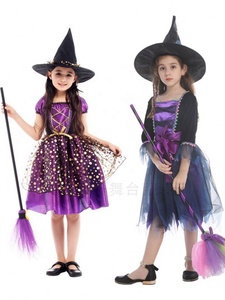 Disfraz <span class=keywords><strong>de</strong></span> Bruja Morado <span class=keywords><strong>de</strong></span> Alta Calidad para Niñas, Inspirado en TV y Cine, Vestido <span class=keywords><strong>de</strong></span> Bruja Mágica con Sombrero - Product Image 6