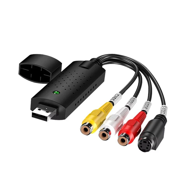 VHS to DVD Converter USB 2.0 Video Capture Card RCA S-Video Composite Audio Video Converter for PC
