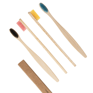 Brosse <span class=keywords><strong>à</strong></span> <span class=keywords><strong>dents</strong></span> en bambou de voyage d'<span class=keywords><strong>occasion</strong></span> sans BPA certifiée CE FCC FDA ROHS avec poils en nylon Pupont souple - Product Image 5