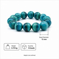 Bracelet en perles de turquoise faites à la main en gros, imitation pierre bleue verte, bijoux pour femmes