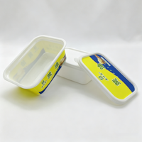 Boîte de conservation rectangulaire en plastique personnalisable pour beurre, confiture, fromage, margarine et crème glacée, qualité alimentaire, 250g 200g