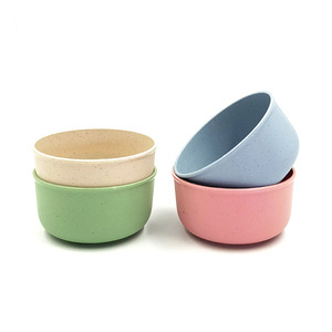 Maxxiang Wheat Straw Bowl 4 Piece Set Solid Color Round Bowl For Child Home Use - Product Image 3