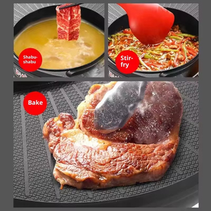 Mai Fan Sheng - Marmite électrique intégrée pour fondue et grillades - Poêle de cuisson combinée pour grillades et cuisson à l'eau - Product Image 4